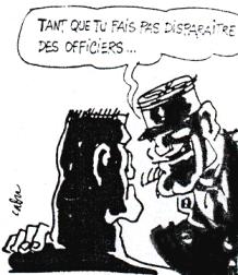 Disparus de Mourmelon - dessin de Cabu paru en 1988 dans le Canard Enchan